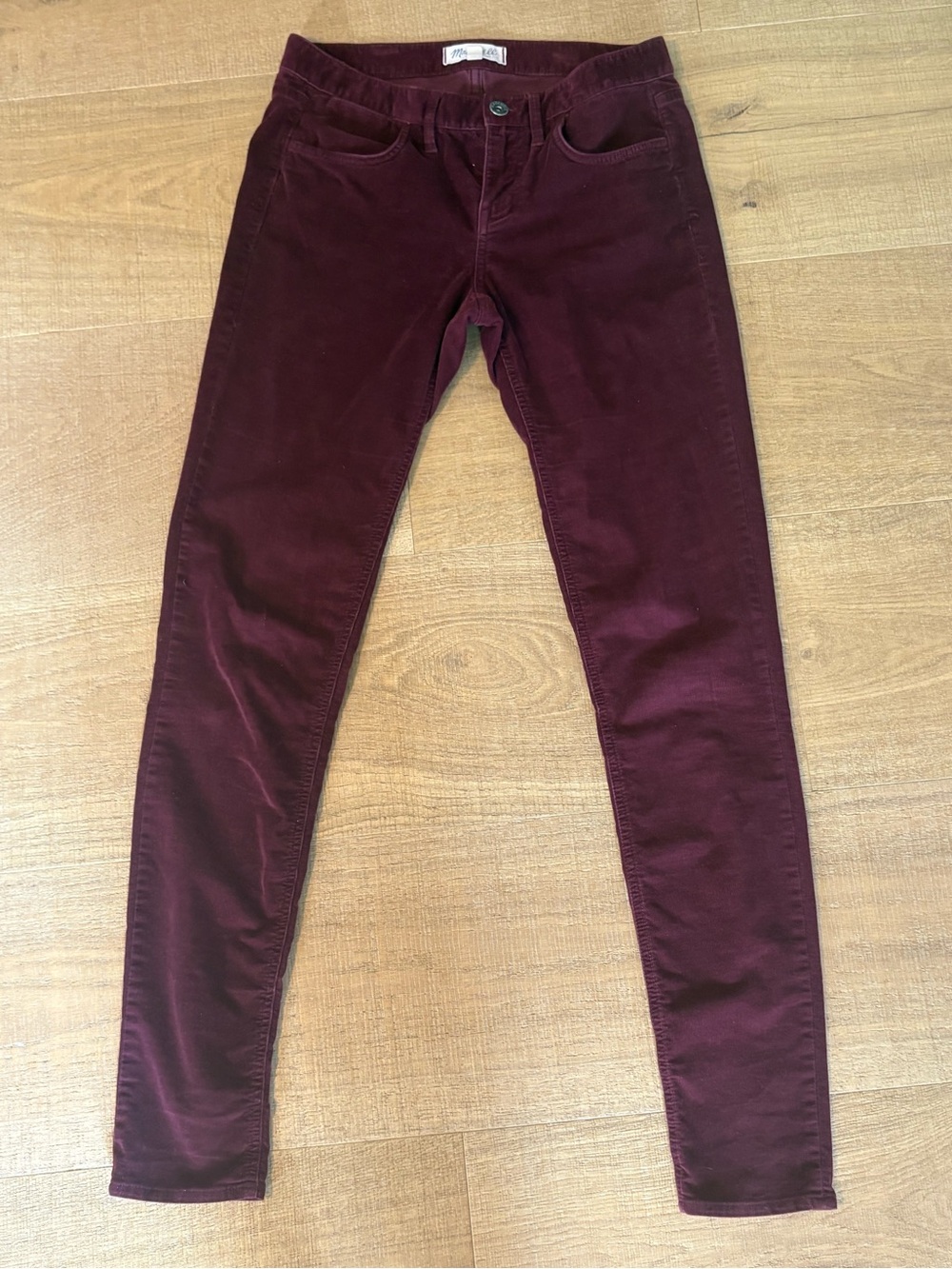 Madewell Skinny Jeans in Deep Burgundy